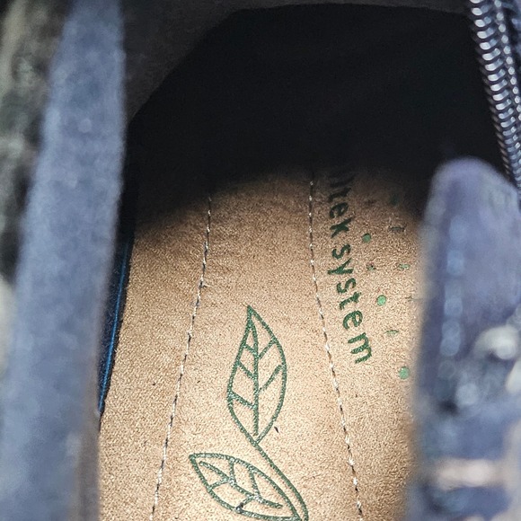 Earth Origins Tate Blue Suede Boots Water Repellent Aztec Sweater Womens 5.5 - Picture 8 of 14